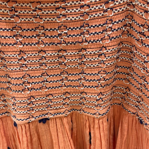 Free People Dahlia Embroidered Tiered Maxi Dress in the color Pearl Island - Picture 4 of 4